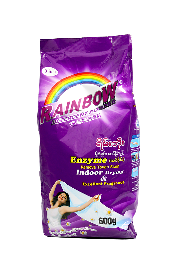 Rainbow Detergent Powder Indoor Drying & Excellent Fragrance 600G
