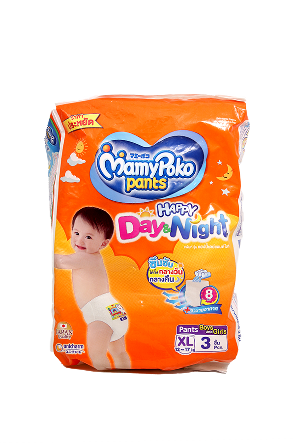 Mamy Poko Baby Diaper Happy Day & Night Pants XL 3's LifePlus