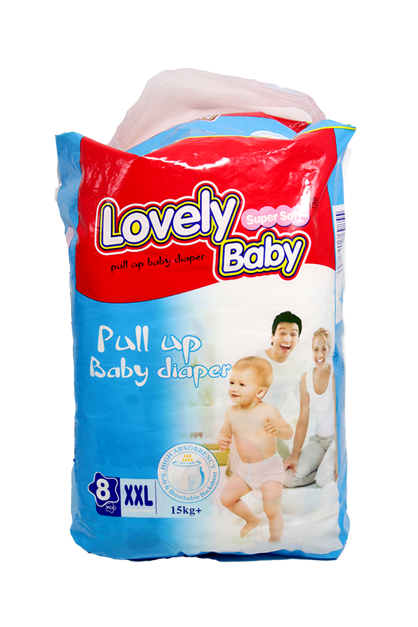 Lovely Baby Diaper Pull Up Baby XXL / 15kg+ 8's LifePlus