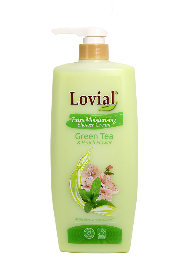 Lovial Extra Moisturizing Shower Cream Green Tea & Peach1000ml LifePlus