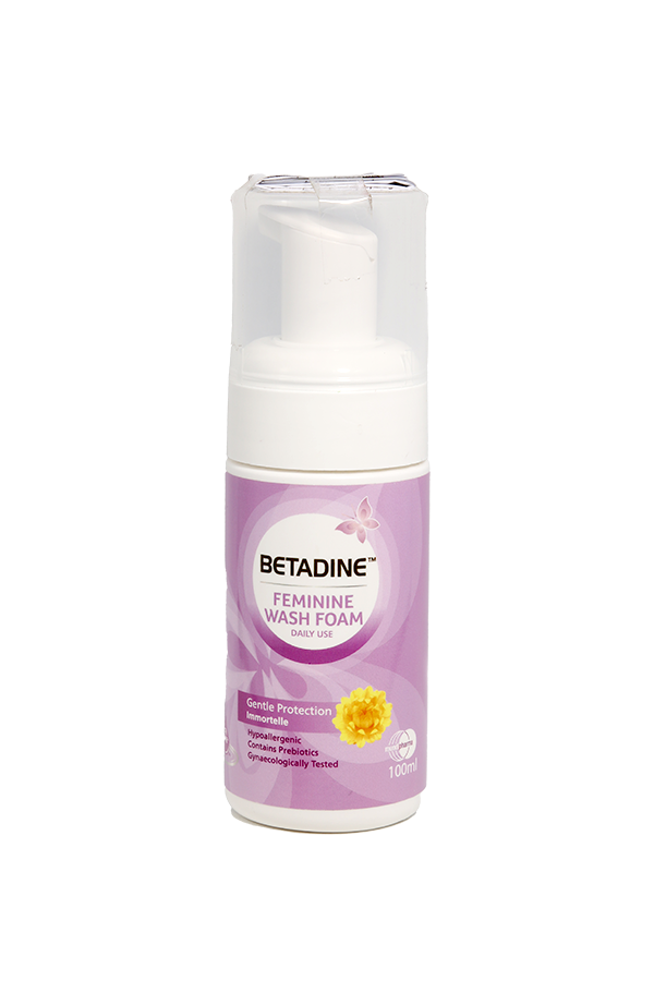 Betadine Feminine Wash Foam Gentle Protection Immortelle 100ml LifePlus