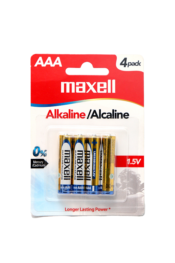 Maxell Alkaline Battery AA 1.5V 4'S LifePlus Pharmacy