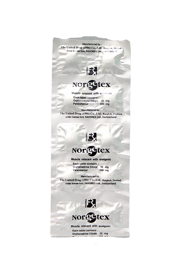 Norgetex Paracetamol Orphenadrine Tab 10 s LifePlus