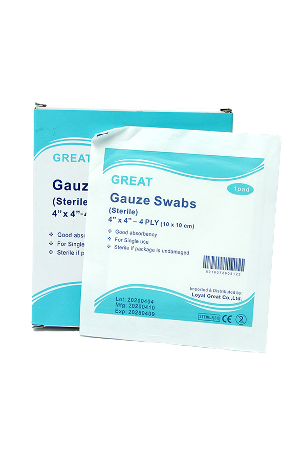Great Gauze Swab (Sterile) 4"x4"x4 Ply LifePlus