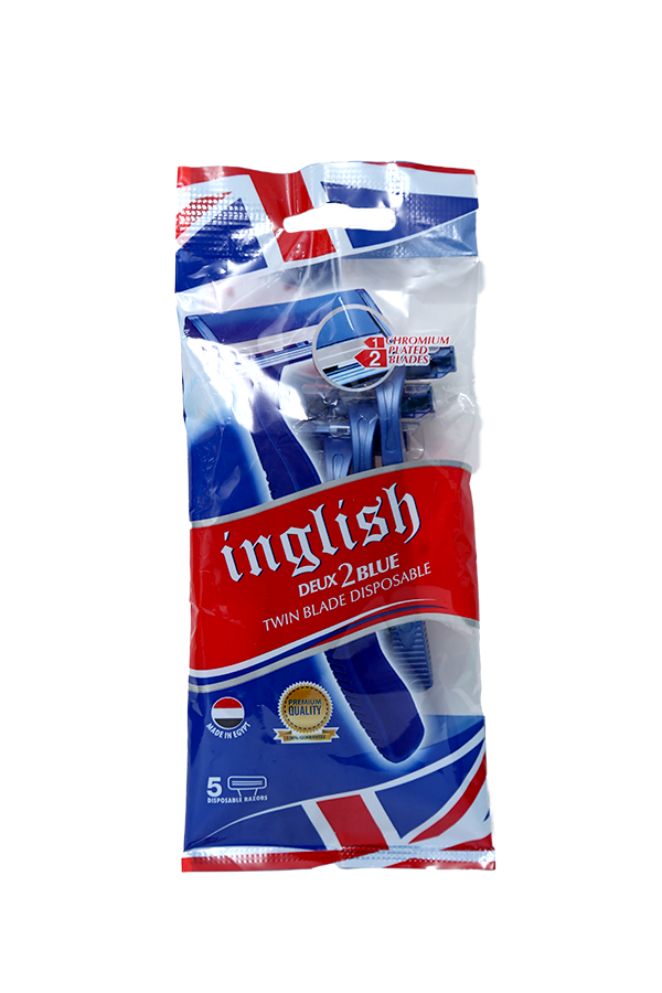 Classico Inglish Delux 2 Blue Twin Blade Disposable Razor 5's - LifePlus