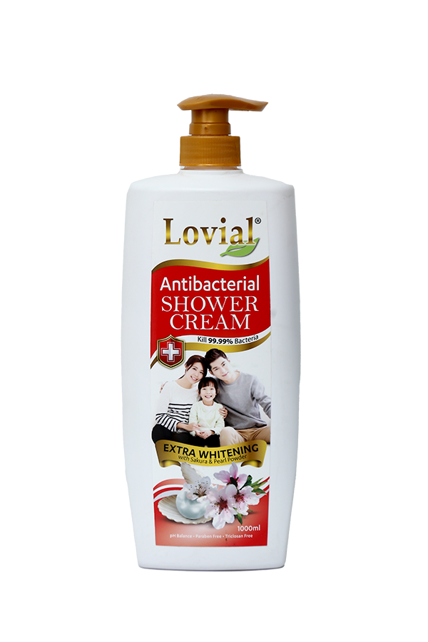 Lovial Antibacterial Shower Cream Extra Whitening 1000ml LifePlus