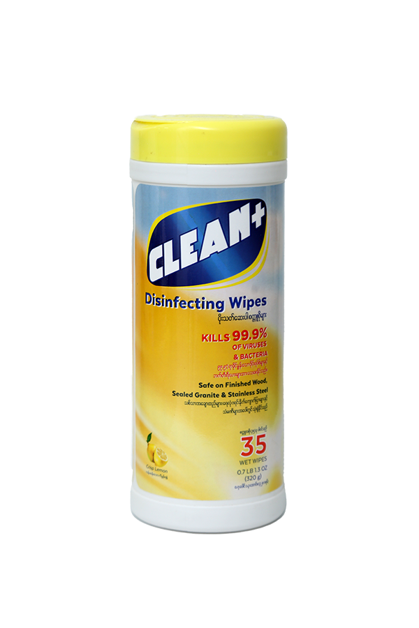 Clean+ Disinfecting Wipes Lemon 35's LifePlus Pharmacy