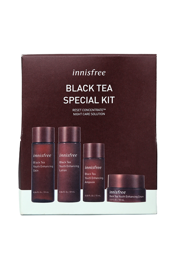 Innisfree Skincare Set Black Tea Youth Enhancing Special Kit 4's LifePlus
