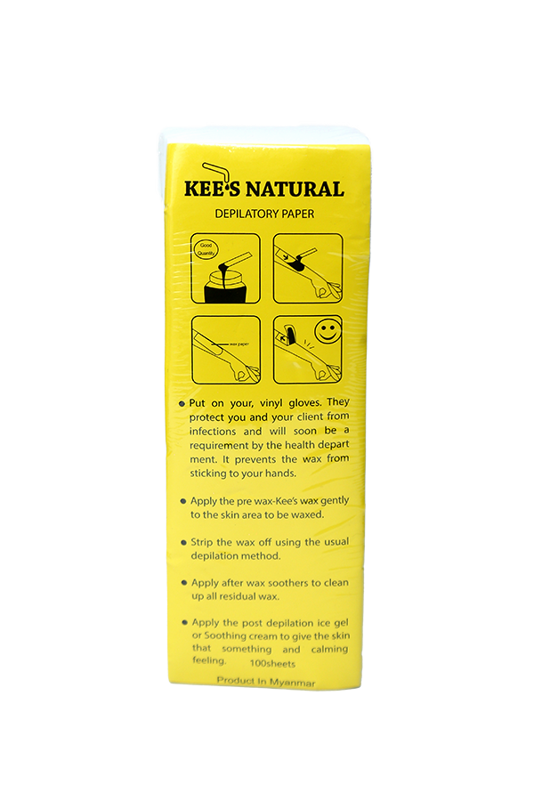 Kee's Natural Depilatory Paper 100's LifePlus Pharmacy