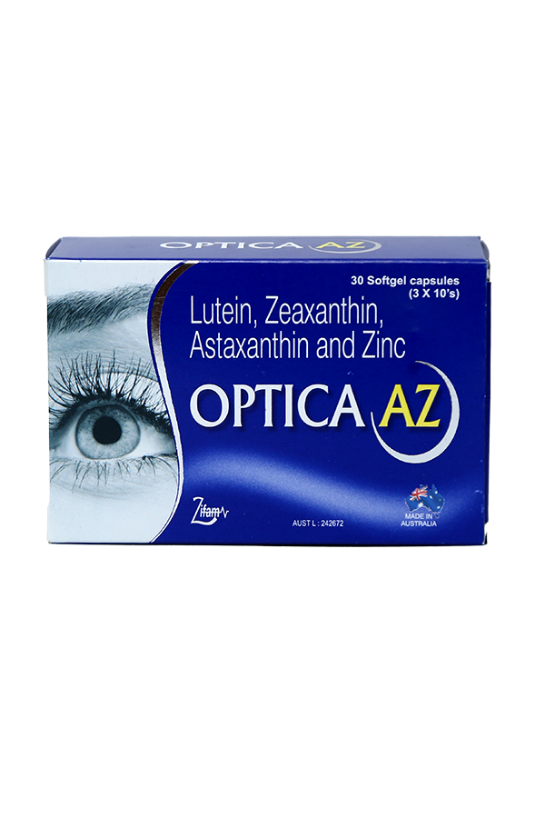 Optica AZ Lutein, Zeaxanthin, Astaxanthin And Zinc Cap 10's LifePlus