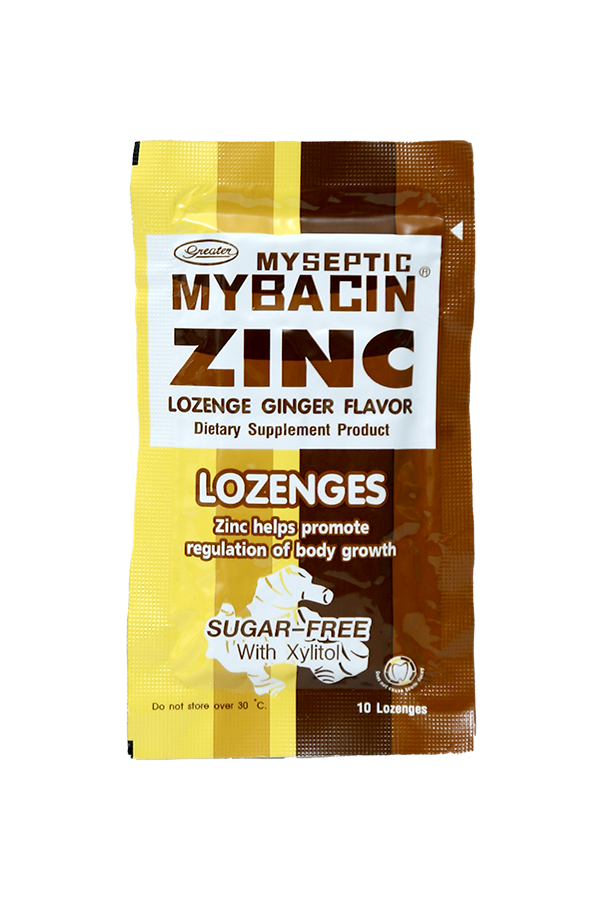 Mybacin Zinc Ginger Lozenges 10's LifePlus Pharmacy