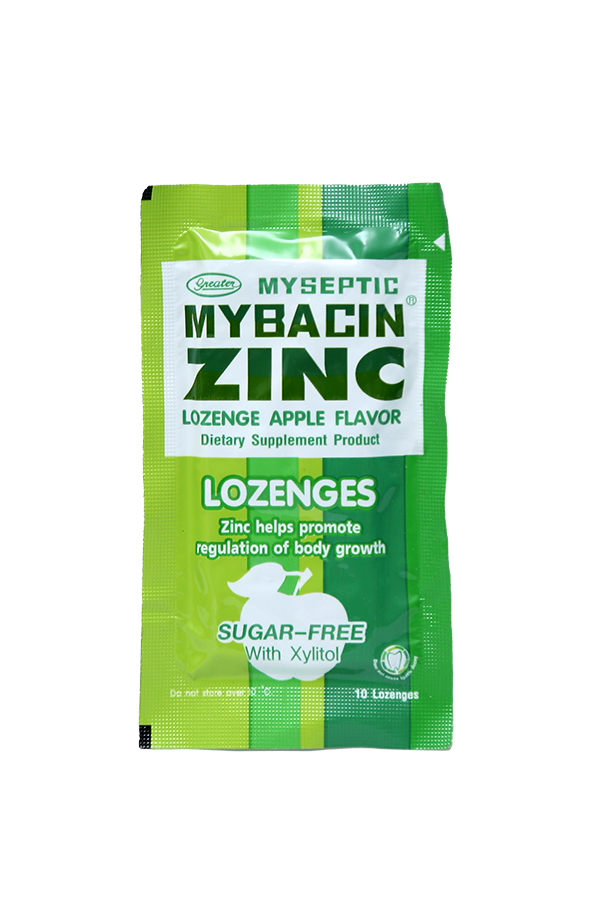 Mybacin Zinc Apple Lozenges 10's LifePlus