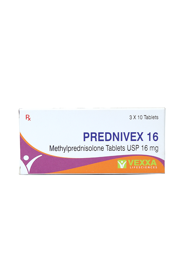 Prednivex Methylprednisolone USP 16 Mg Tab 10's LifePlus
