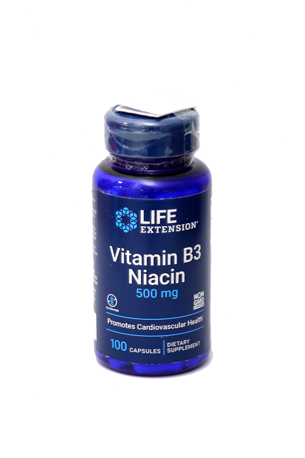 LifeExtension Vitamin B3 Niacin 500mg Cap 100's LifePlus