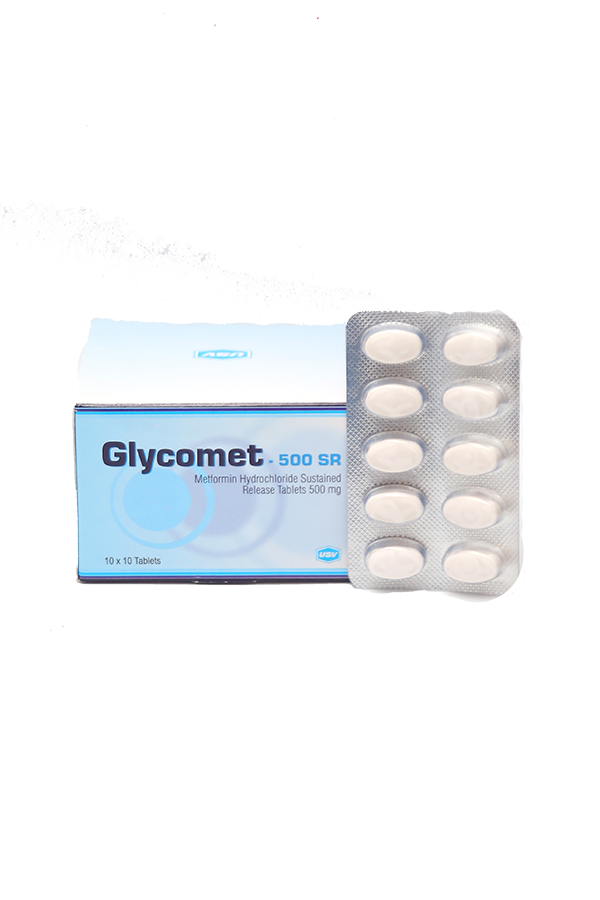 Glycomet Metformin 500mg Tab 10 S Lifeplus