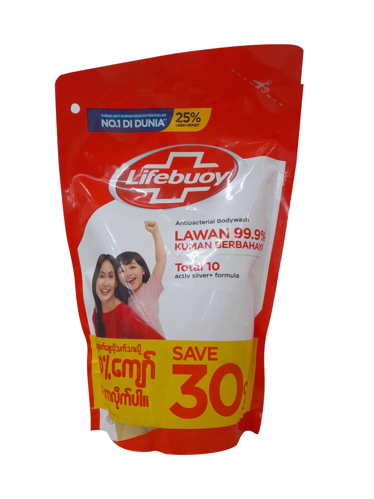 Lifebuoy Body Wash Antibacterial Total 10 Refill 400ml LifePlus